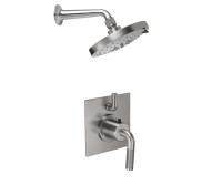 6 Jet Shower Head on 4 Inch Shower Arm, Descanso Knurl Lever Control