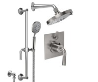 Multi-Function Shower Head, Shower Arm, Hand Shower on a Slide Bar - Descanso Knurl Lever