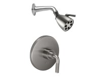 6 Jet Shower Head on 4 Inch Shower Arm, Descanso Knurl Lever Control
