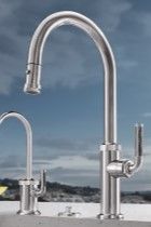 Industrial Faucet Series, Shown with Knurl Lever Handle