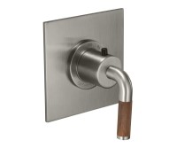 Square Trim Plate, Teak Lever