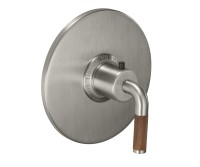 Round Trim Plate, Teak Lever