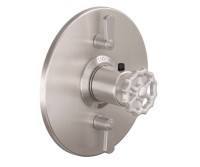 Round Trim Plate, Metal Wheel Handle, 2 Smaller Controls