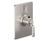 Rectangle Trim Plate,  Lever Handle, 1 Smaller Control