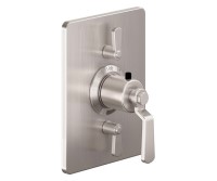 Rectangle Trim Plate,  Lever Handle, 2 Smaller Controls