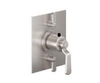 Square Trim Plate, Lever Handle, 2 Smaller Controls