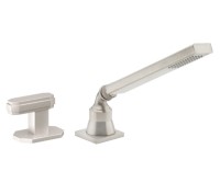 Square Spout, Modern Tub Filler with Lever Handles