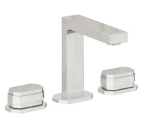 Widespread Faucet with Hexagon Block Handles