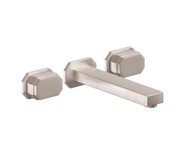 Wall Sink Faucet with Square Spout Block Handles