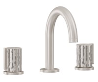 Sink faucet with Curving Spout, Vertical Black Curvy Groves