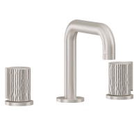 Sink faucet with Squared Spout, Vertical Black Curvy Groves