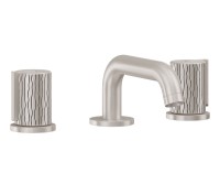 Sink faucet with Low Square Spout, Vertical Black Curvy Groves