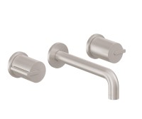 2 Handle Wall Sink Faucet, Smooth Handles
