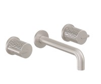 2 Handle Wall Sink Faucet, Rivulet Intaglio Handles