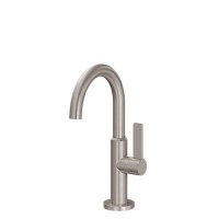 Curving Spout, Side Lever Control, Wide Flat Lever