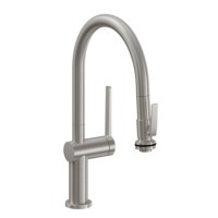 Curving Spout, Pull-down Spray