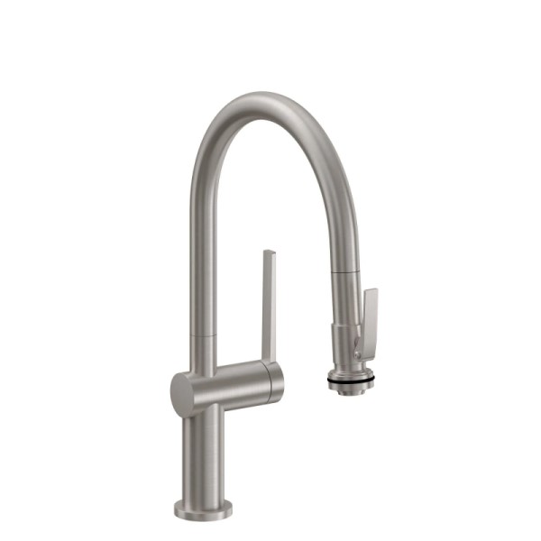 Curving Spout, Pull-down Spray