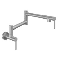 Contemporary Swivel Pot Filler with Two Handles