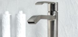 Vessell Faucet with Flat, Bent Handle and Spout
