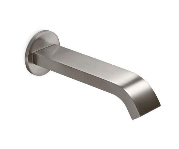 Modern, Flat Wall Mount Tub Spout with Round Plate
