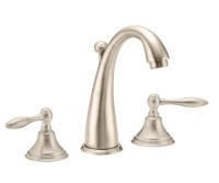 Elegant Widespread Sink Faucet, Curving Spout