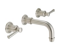 Wall Mount Tub Faucet with Lever Handles, Retro Style