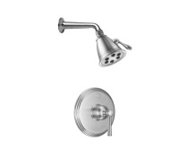 6 Jet Shower Head on 4 Inch Shower Arm, Miramar Control