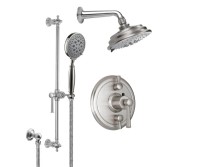Multi-Function Shower Head, Shower Arm, Hand Shower on a Slide Bar, 2 Lever Control