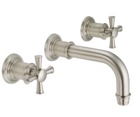 Wall Mount Sink Faucet with Cross Handles