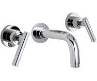 Modern Tub Faucet, Tube Spout, Lever Handles