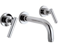 Tub Spout, Lever Handle, Wall Mount Faucet, Round Design