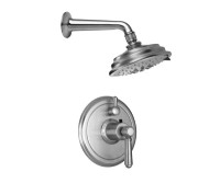 Round Multi-Function Shower Head, Shower Arm, Lever Control