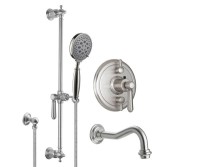 Tub Spout, Hand Shower on a Slide Bar