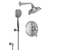 Multi-Function Shower Head, Shower Arm, Hand Shower on a Hook - 2 Lever Control