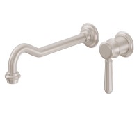 Long Spout, 2 Hole, Single Handle Wall Faucet