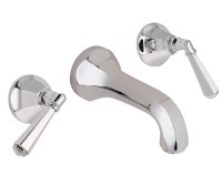 Wall Mount Faucet, Lever Handles, Hexagon Design