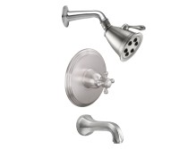 6 Jet Shower Head, Tub Spout, Monterey Control