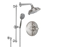 Multi-Function Shower Head, Shower Arm, Hand Shower on a Slide Bar, 2 Lever Control