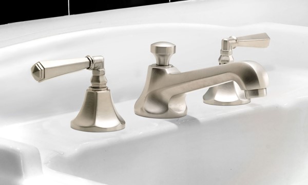 Monterey Widespread Sink Faucet 4602 in Satin Nickel, Lever Handle