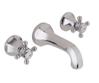 Wall Mount Sink Faucet, Cross Handles