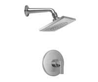 Square Shower Head on 4 Inch Shower Arm, Morrow Bay Control
