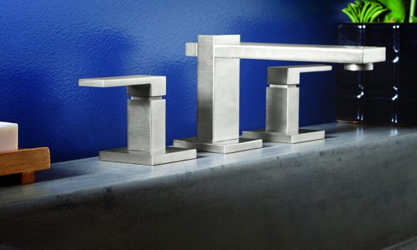 Square and rectangles for modern styling - Widespread Sink Faucet