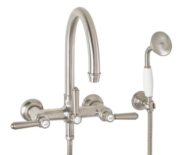 Traditional Wall-mount Tub Filler with Hand Shower and 48 Series Handle