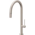 Tall Curving Spout, Pull-down Spray, Stick Handle