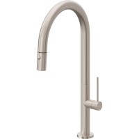 Tall Curving Spout, Pull-down Spray, Stick Handle