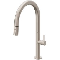 Curving Spout, Pull-down Spray, Short Stick Handle