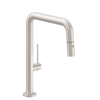 Square Flat Spout, Pull-down Spray