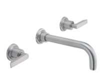 Modern Lever Handles, Shown in Satin Nickel