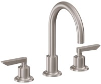Widespread Faucet, Curved Spout, Lever Handles