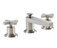 Widespread Faucet, Cross Handles, Shown in Satin Nickel